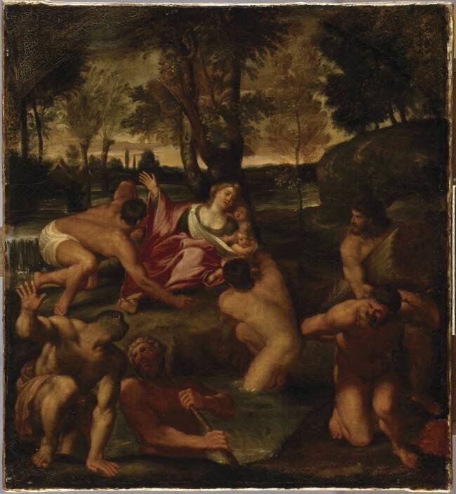 Latone et les paysans de Lycie Francesco Albani