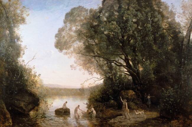 Le bain de Diane Jean-Baptiste Camille Corot