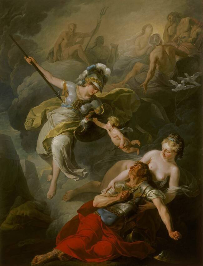 Le combat de Minerve et de Mars Joseph Benoît Suvée
