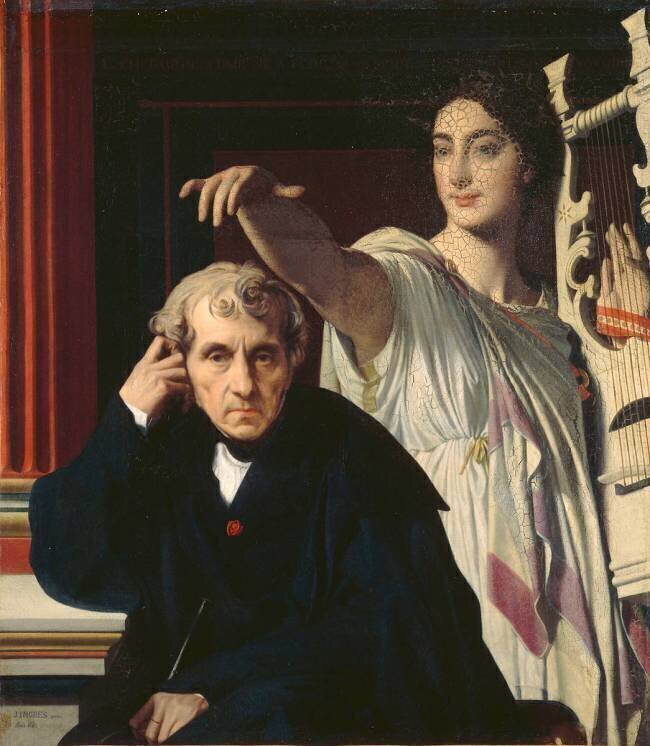 Le Compositeur Chérubini et la muse de la poésie lyrique Jean-Auguste-Dominique Ingres