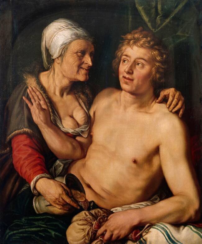 Le jeune homme et la vieille Hendrick Goltzius
