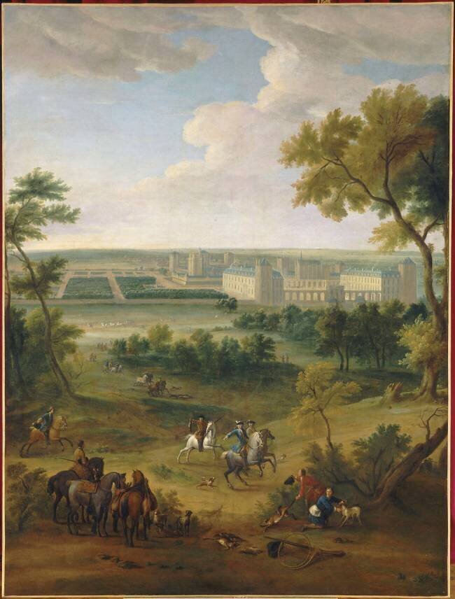 Le prince de Conti à la chasse en vue du château de Vincennes Jean-Baptiste Martin l'Ancien
