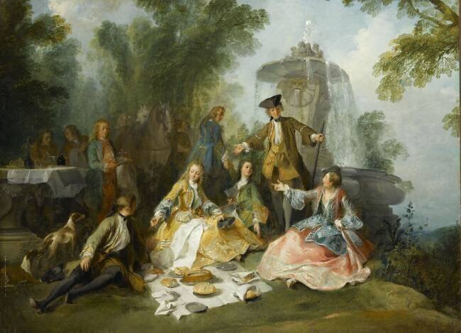 Le Repas au retour de la chasse Nicolas Lancret