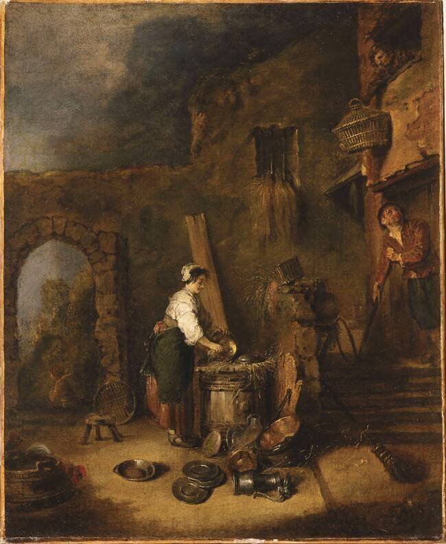 L'Ecureuse de cuivres Antoine Watteau