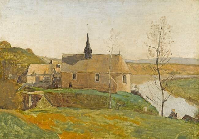 L'église de Rolleboise, près de Mantes Jean-Baptiste Camille Corot