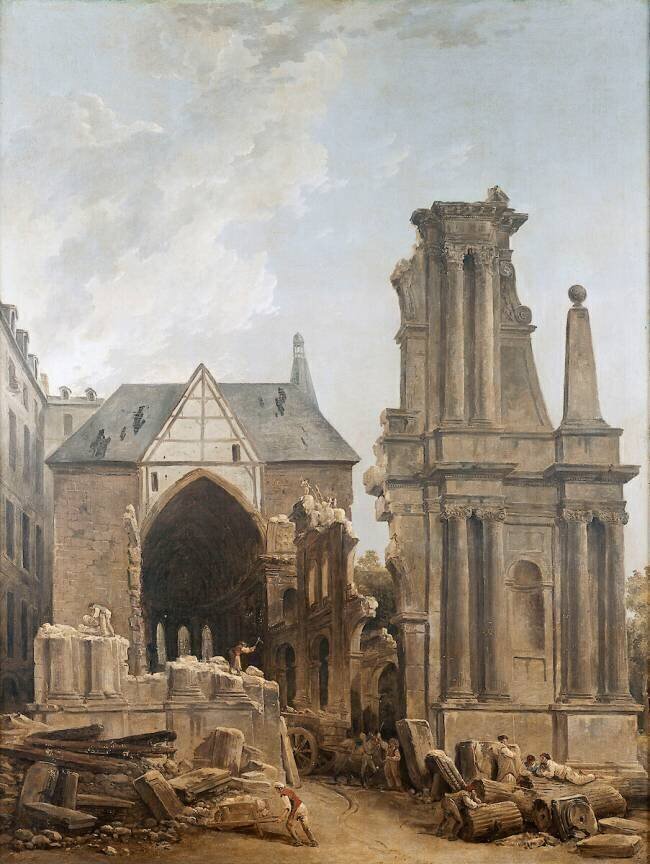 L'église des Feuillants en démolition Hubert Robert
