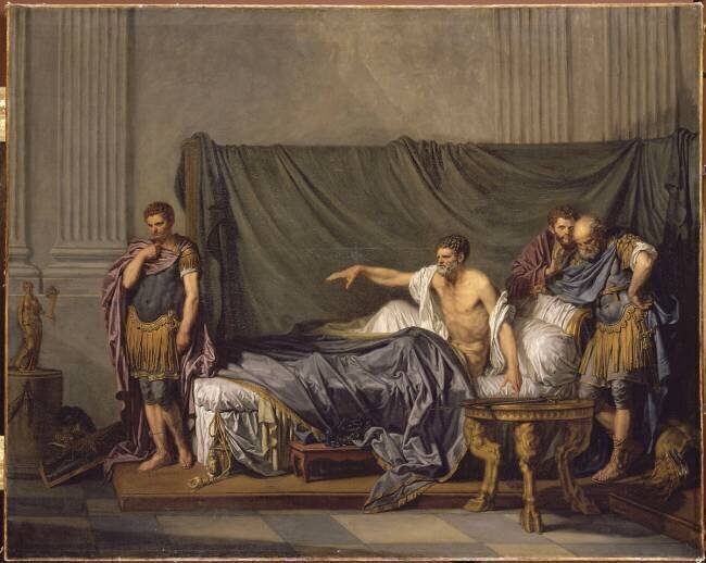 L'empereur Sévère reproche à Caracalla, son fils, d'avoir voulu l'assassiner Jean-Baptiste Greuze