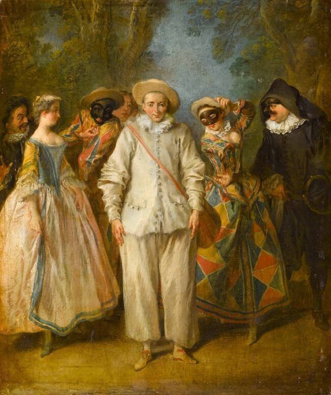 Les acteurs de la comédie italienne ou le théâtre italien Nicolas Lancret