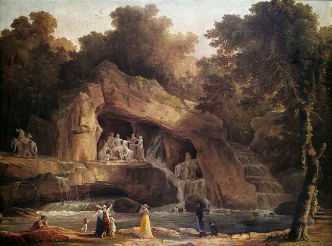 Les bains d'Apollon à Versailles Hubert Robert