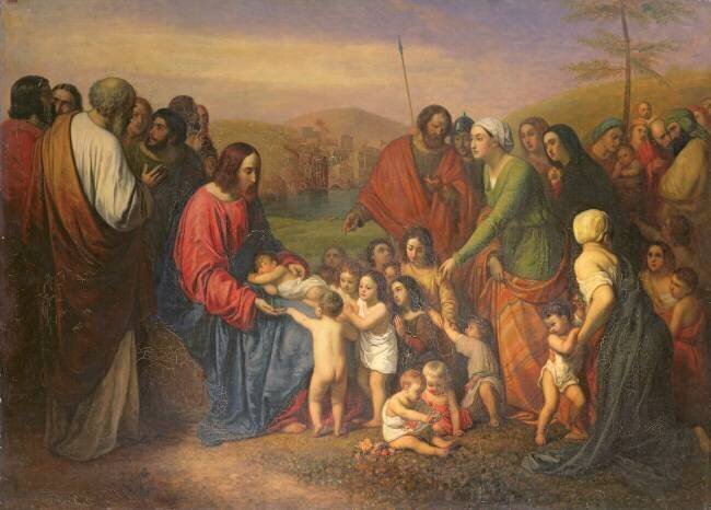 Let the little children come to me Joseph Nicolas Robert-Fleury