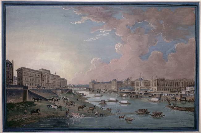 L'hôtel de la Monnaie et le Louvre, vus du pont Neuf Pierre-Antoine Demachy
