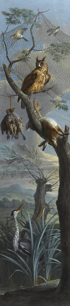 Lièvre, perdrix et arrtibuts de chasse Alexandre-François Desportes