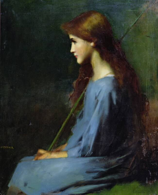 Little shepherdess Jean-Jacques Henner