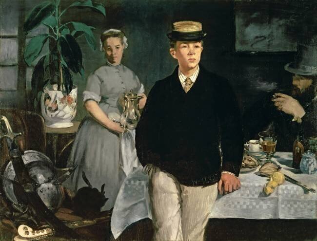 Luncheon in the Studio Edouard Manet