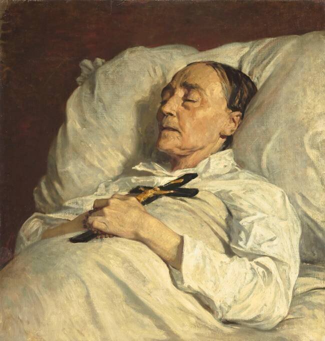 Madame Mazois sur son lit de mort Henri Regnault