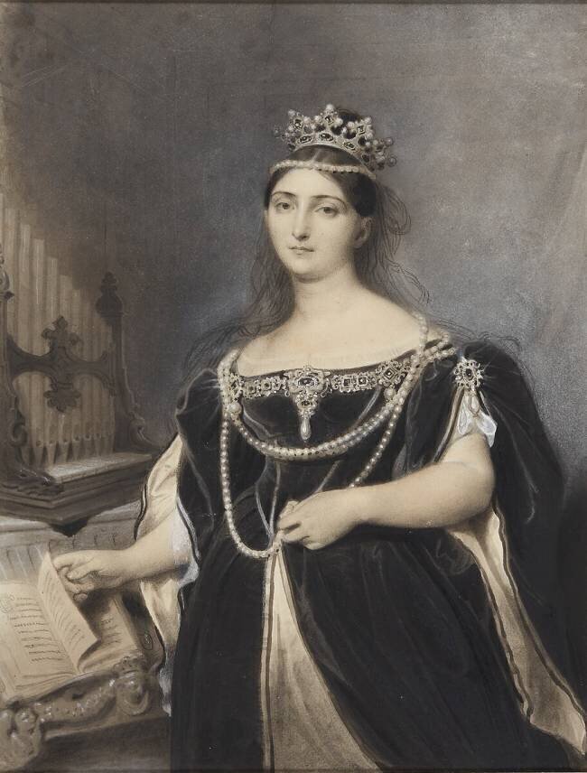 Madame Pasta as Anna Bolena Louis-Pierre Henriquel-Dupont
