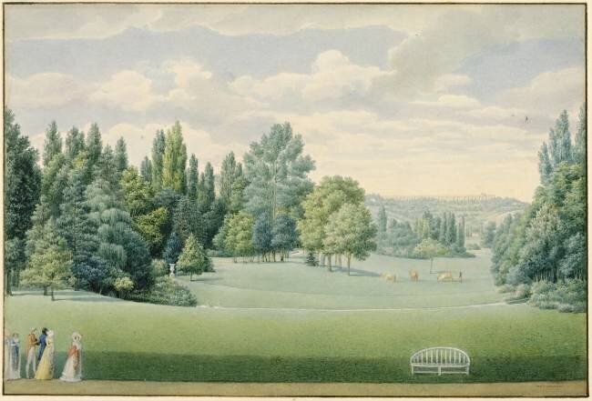 Malmaison. Vue du parc, prise du château Auguste Garneray