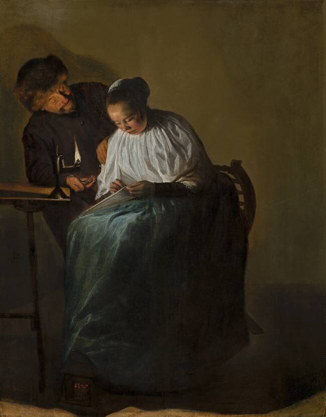Man Offering Money to a Young Woman Judith Leyster