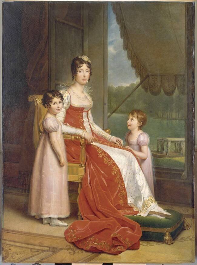 Marie-Julie, reine d'Espagne et ses deux filles François Gérard