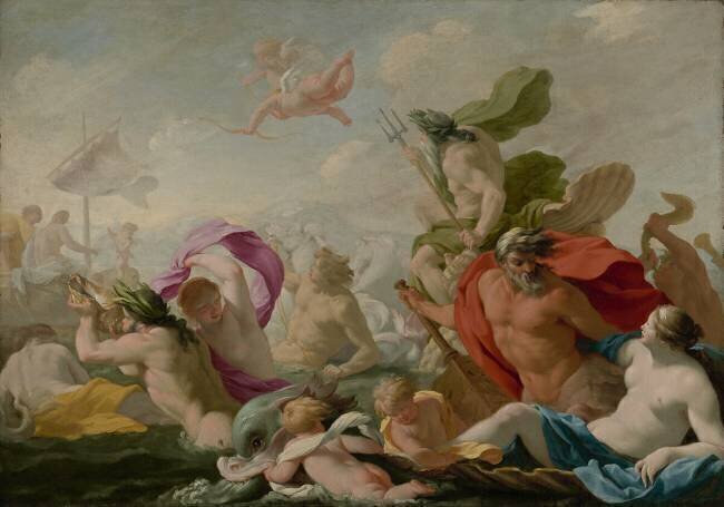 Marine Gods Paying Homage to Love Eustache Le Sueur