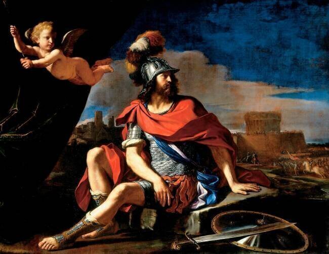 Mars with Cupid Guercino
