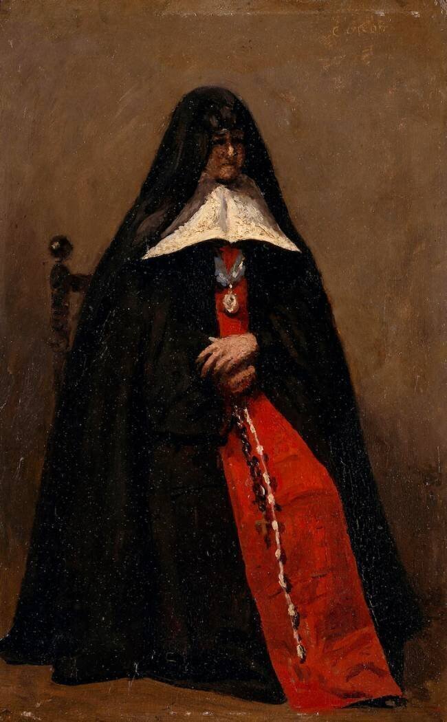 Mère Marie-Héloïse des Dix Vertus, ancelle du monastère de l'Annonciade à Boulogne-sur-Mer Jean-Baptiste Camille Corot