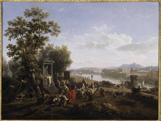 Messe célébrée dans une chapelle dédiée à saint Roch Nicolas Antoine Taunay