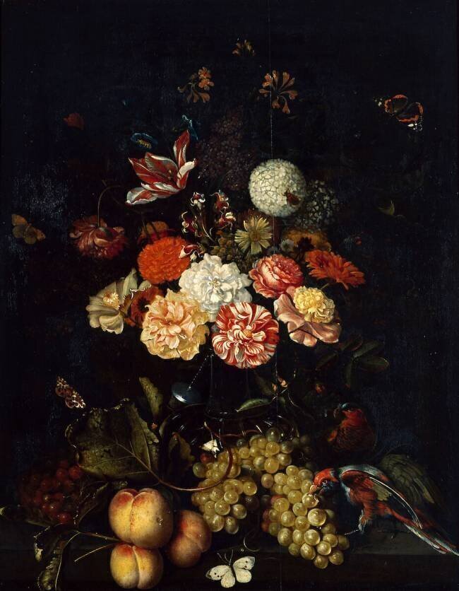 Nature morte aux fleurs et aux fruits Johannes Fabritius