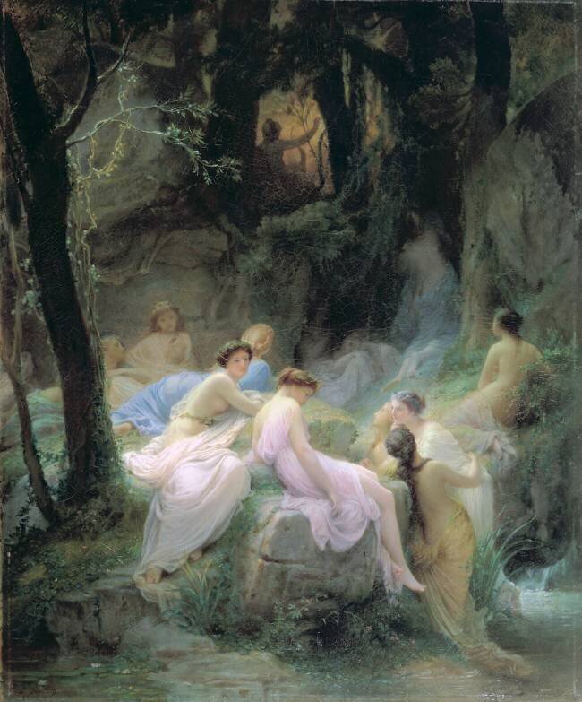 Nymphs Listening to the Songs of Orpheus Charles Jalabert