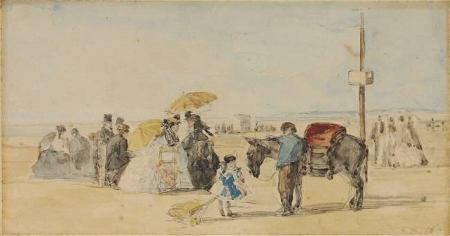 On the Beach Eugène Boudin