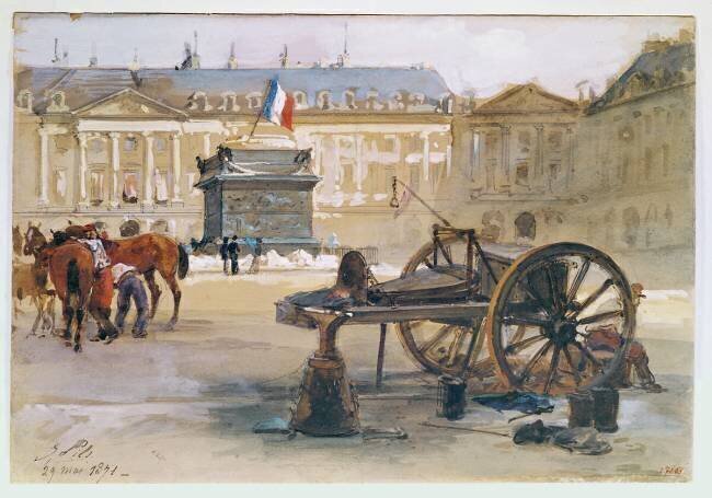Paris Commune: The Fall of the Vendome Column Isidore Pils