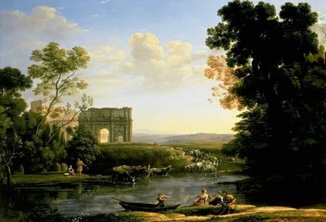 Pastoral Capriccio with the Arch of Constantinople Claude Gellée
