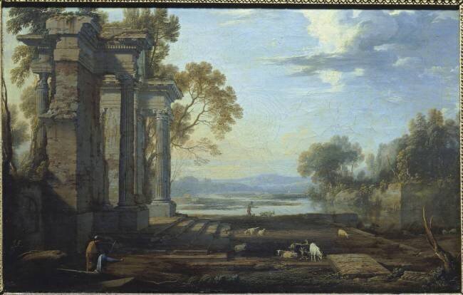 Paysage au soleil levant Pierre Patel