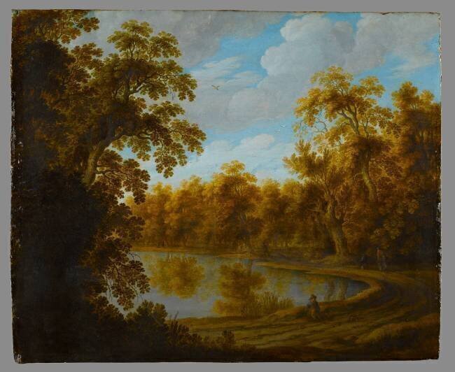 Paysage avec étang Alexandre Keirinck