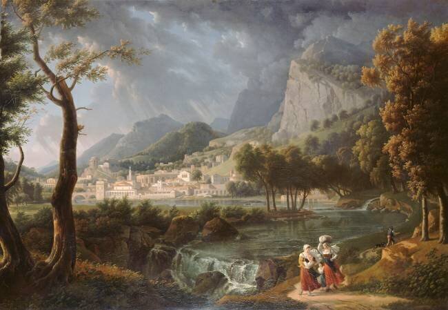 Paysage composé d'après des études faites dans les Alpes et en Italie Alexandre-Hyacinthe Dunouy