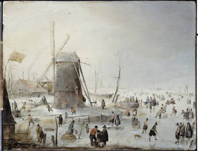 Paysage d’hiver avec patineurs Hendrik Avercamp