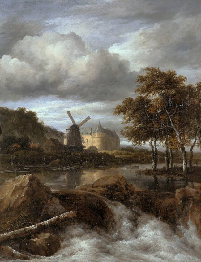 Paysage à la cascade Jacob Isaakszoon van Ruisdael