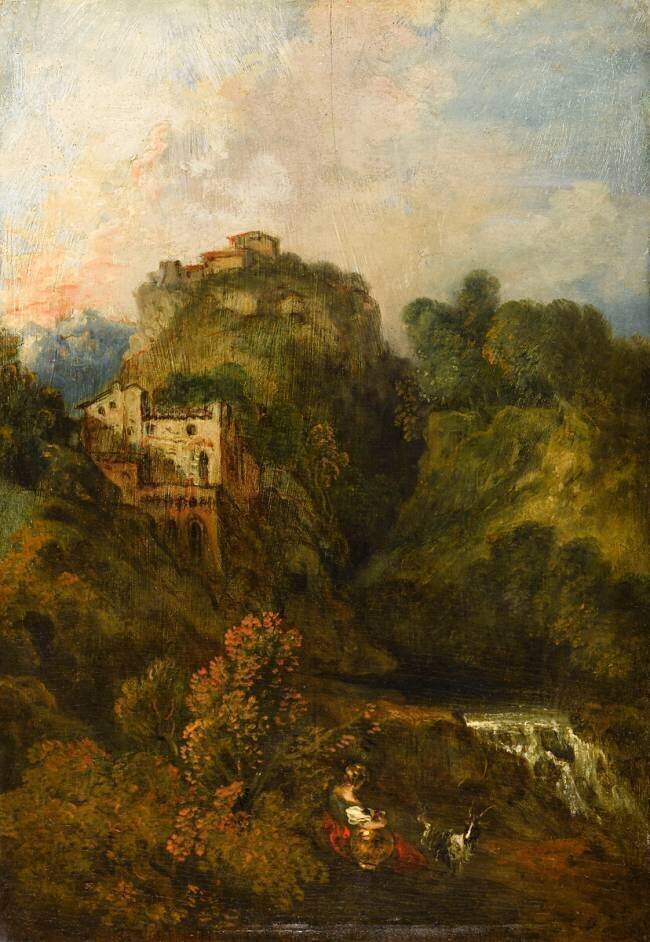 Paysage à la chèvre Antoine Watteau