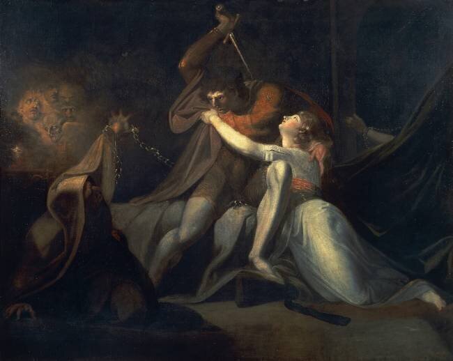 Percival delivering Belisane from the enchantment of Urma Johann Heinrich Füssli