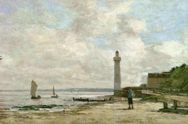 Phare à Honfleur Eugène Boudin