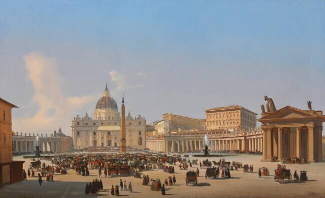 Piazza San Pietro Ippolito Caffi
