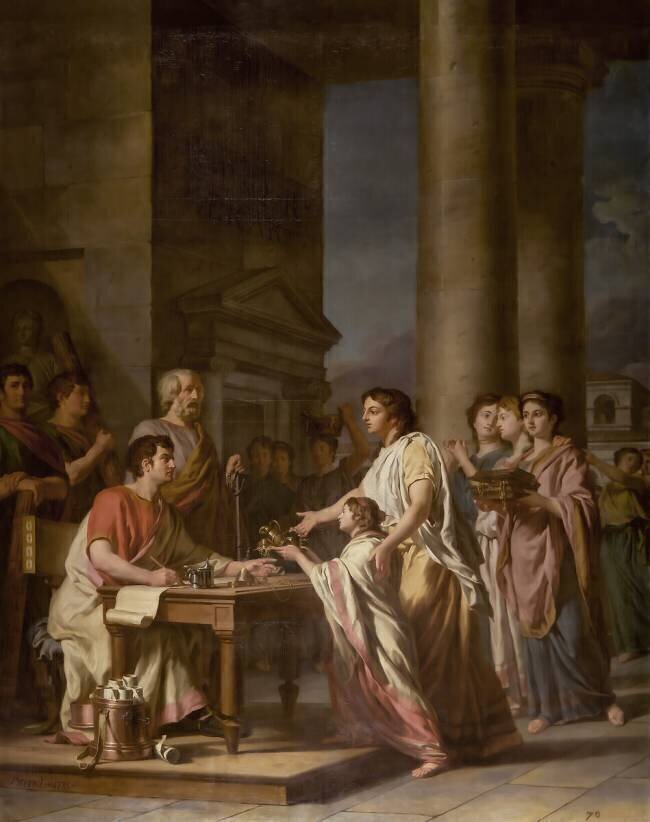 Piété et Générosité des Dames Romaines Nicolas Guy Brenet