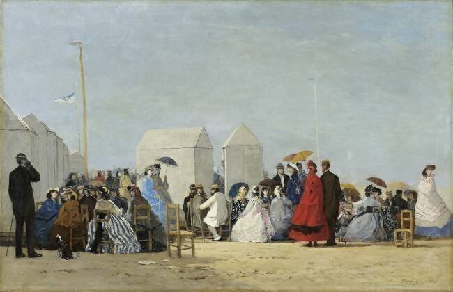Plage près de Trouville Eugène Boudin