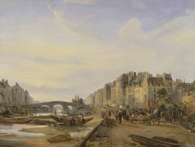 Pont Marie and the Quai Saint-Paul Charles Louis Mozin