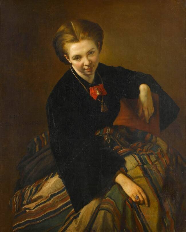 Portrait d'Adélaïde Boulanger, femme de l'artiste Louis Boulanger