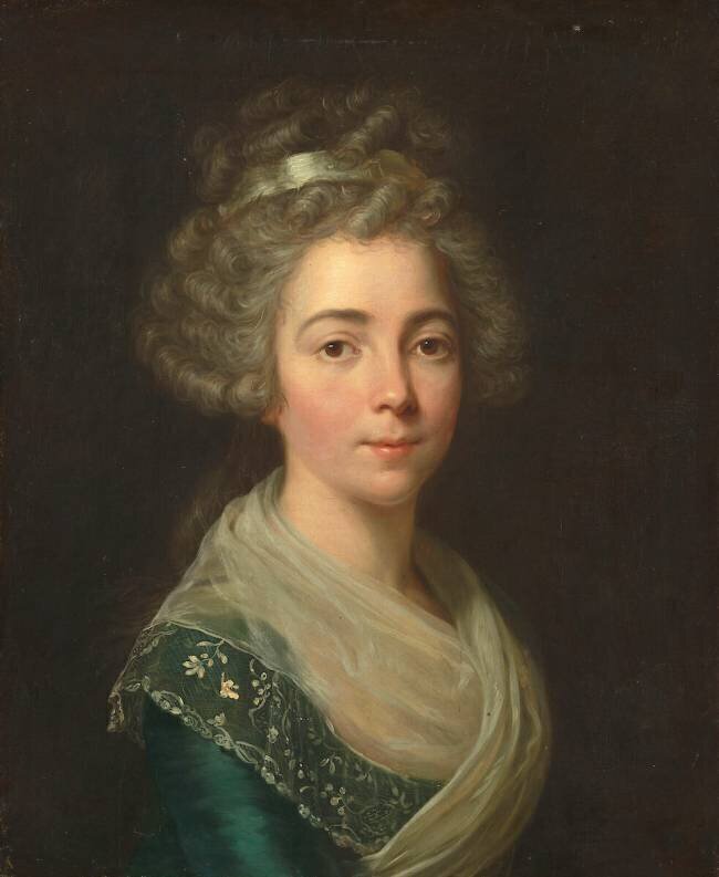 Portrait de jeune femme Antoine Vestier