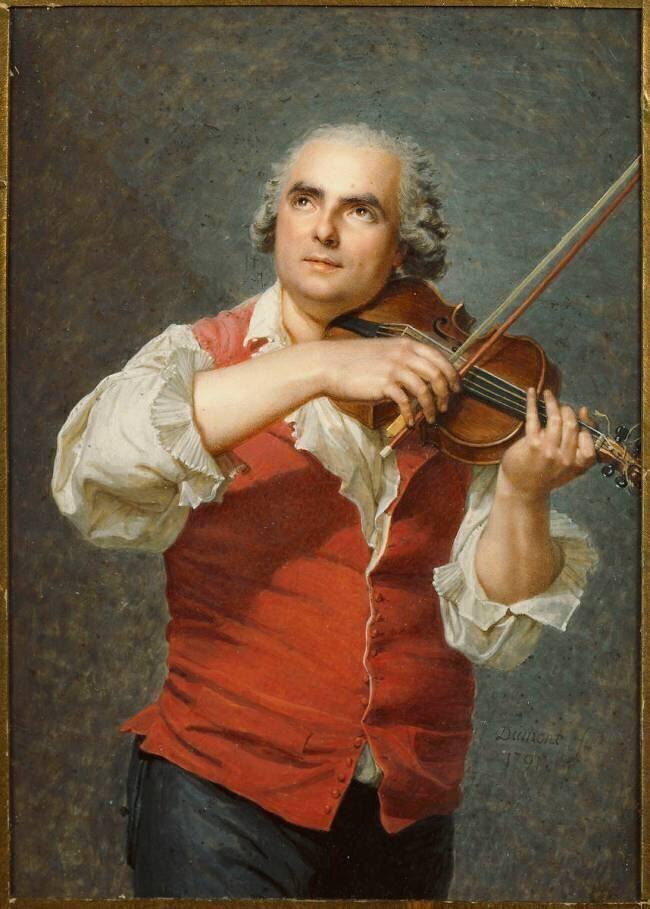 Portrait de Marie Alexandre Guénin (1744-1819), premier violon de l'opéra de 1780 à 1800 François Dumont the Elder