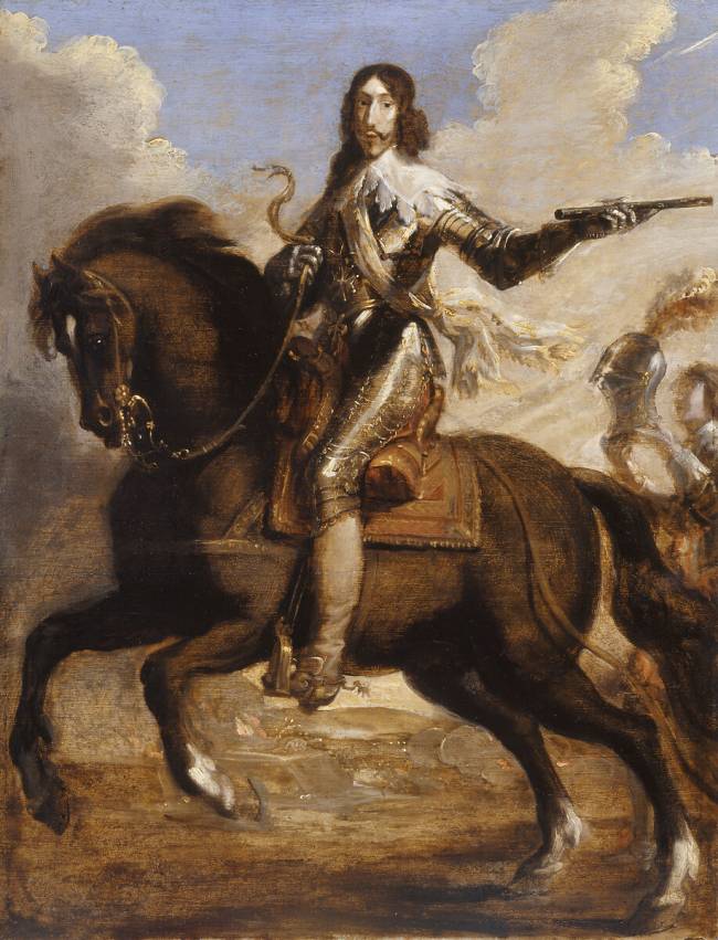 Portrait équestre de Louis XIII en armure Jean de Saint-Igny