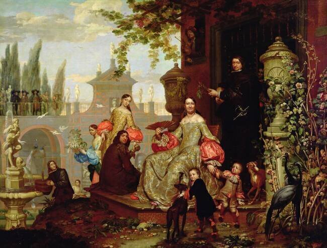 Portrait of a Family in a Garden Jan van Kessel