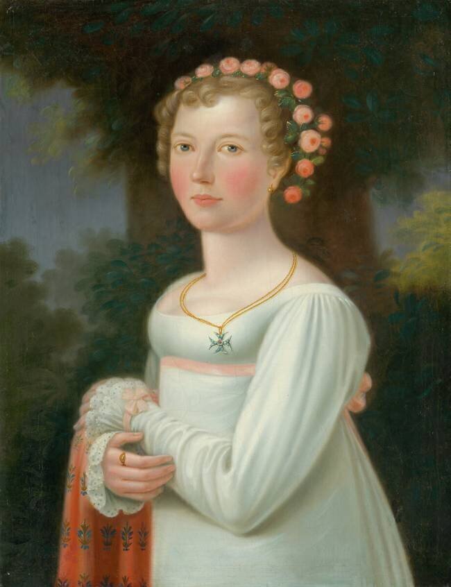 Portrait of a Girl in a White Dress anonymous